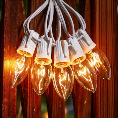 Minetom C9 String Lights Outdoor Christmas Lights 25 Feet Multicolor for Patio, thumbnail 8