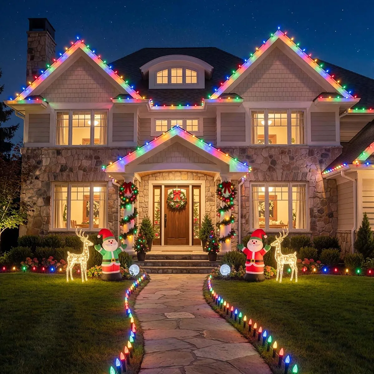 Minetom 100-Pack 5.5 Inch Christmas Light Yard Stakes for C7 C9 Christmas Lights, photo 4