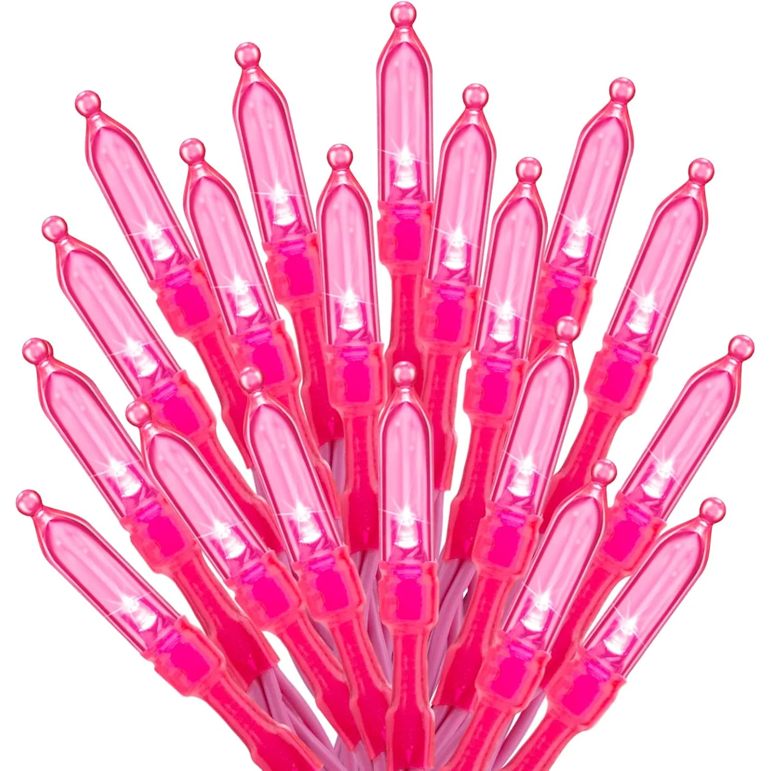 Minetom Orange Halloween String Lights Outdoor, Pink, 100LEDs, photo 8