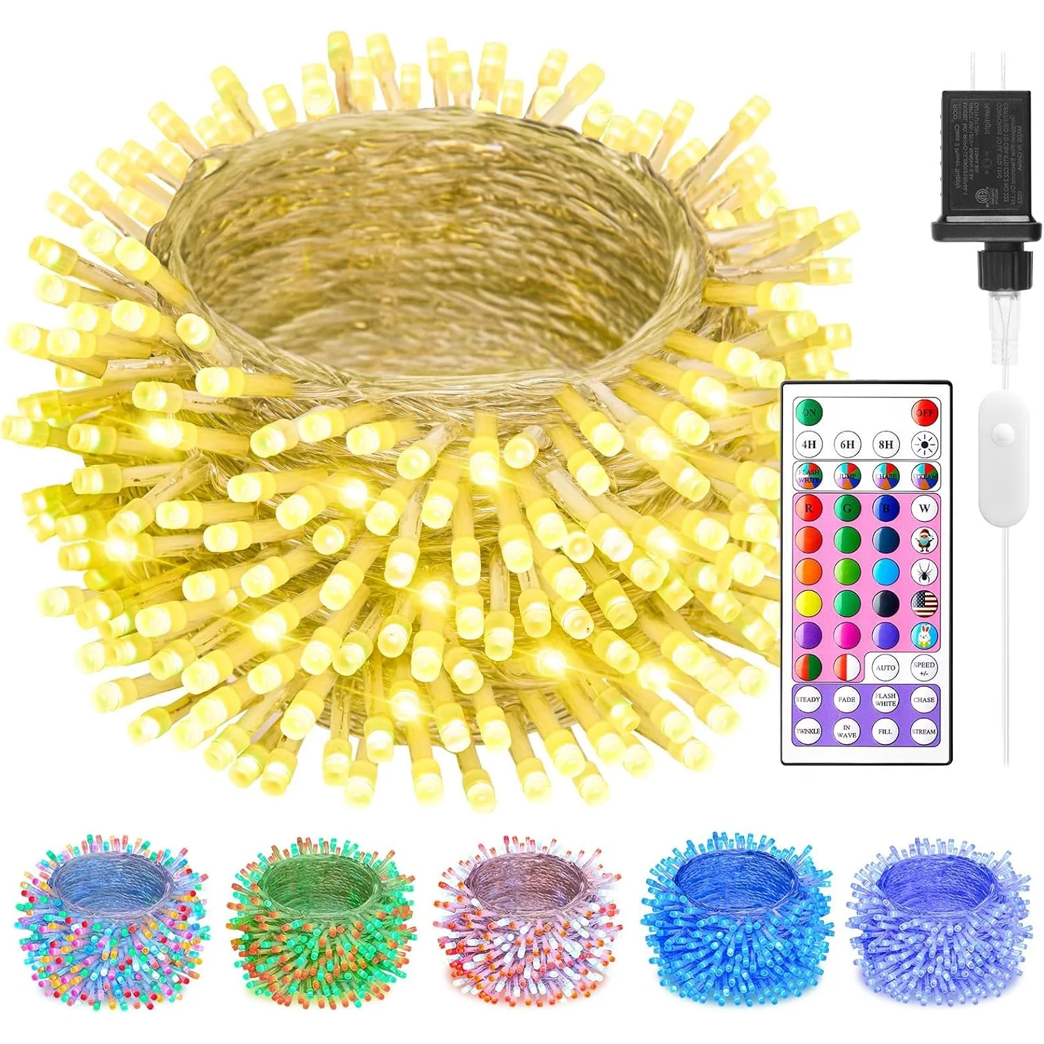 Minetom Color Changing String Lights, 33 Ft-Remote, photo 6