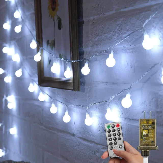 Minetom 66 Feet 200 Led Globe Ball String Lights