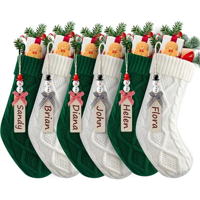 Minetom Personalized Christmas Stockings, 18 Inches Hanging Stockings with DIY, thumbnail 6