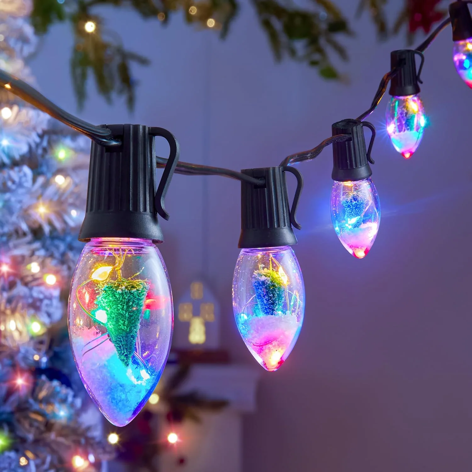 Minetom C9 LED Christmas Lights Outdoor, 45 Ft C9 String Lights with 40 Shatterproof, photo 1