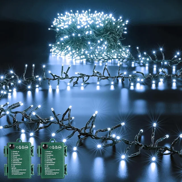 Minetom Christmas Cluster Lights Battery Operated Outdoor