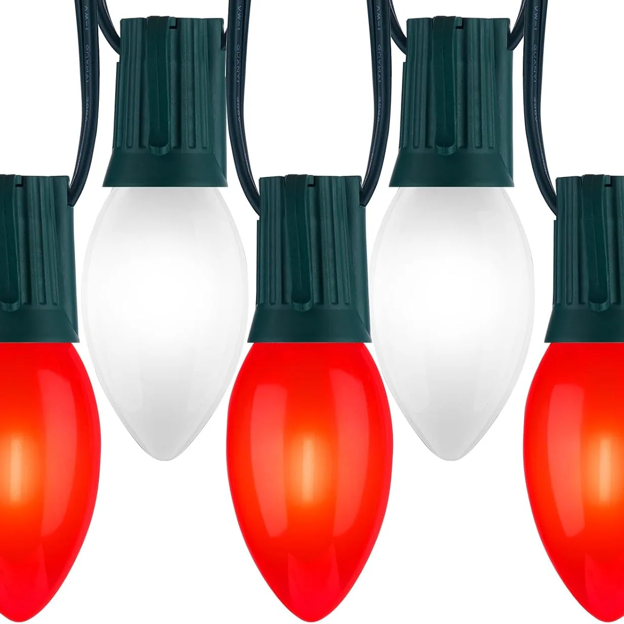 Minetom 50Ft Christmas Lights Outdoor, Red & Pure White, 50FT, photo 3
