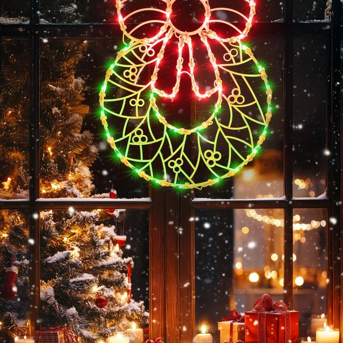 Minetom Christmas Window Silhouette Light Decoration, photo 3