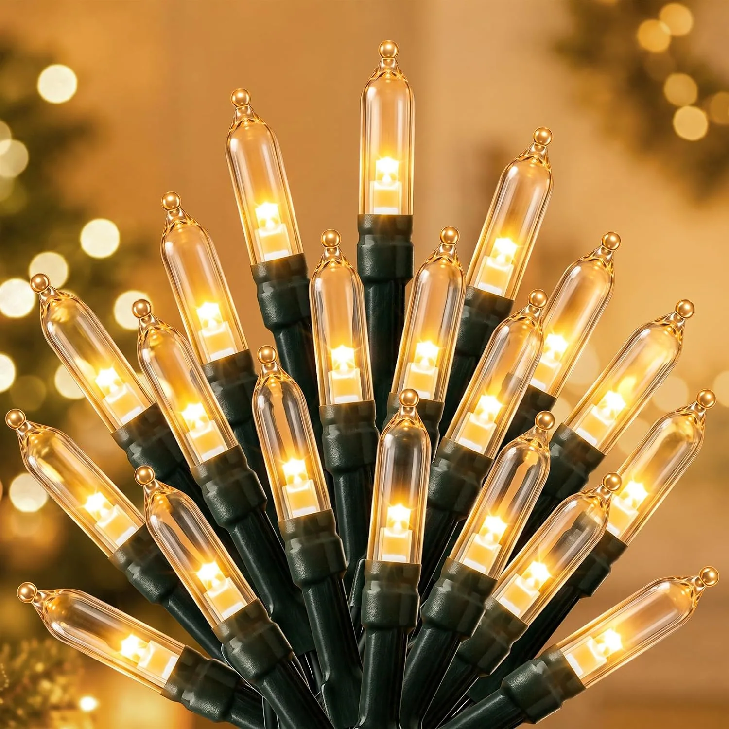 Minetom Orange Halloween String Lights Outdoor, Warm White, 300LEDs, photo 6