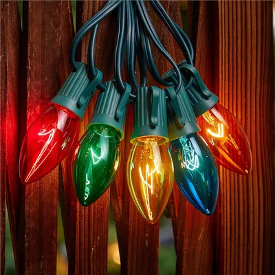 Minetom C9 String Lights Outdoor Christmas Lights 25 Feet Multicolor for Patio, thumbnail 1
