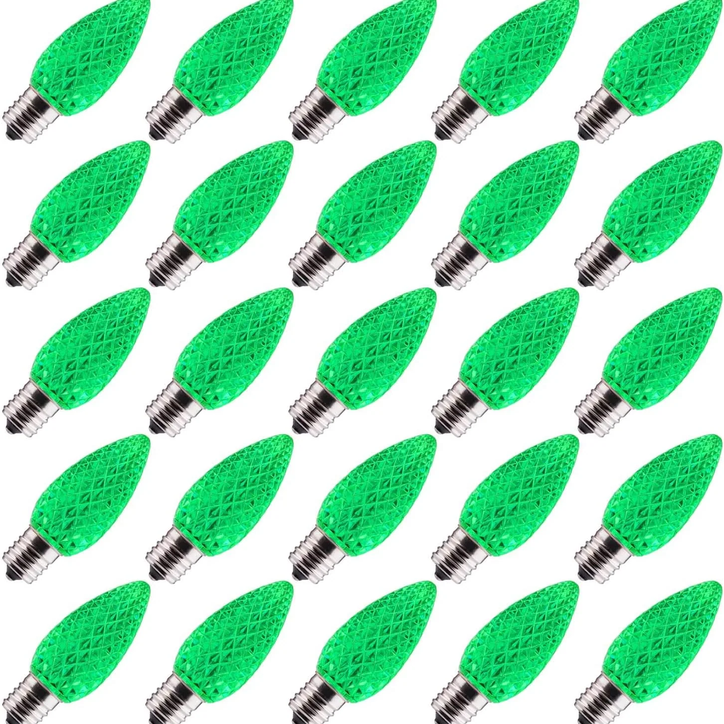 Minetom C9 LED Replacement Christmas Light Bulbs, Green, 25, photo 11