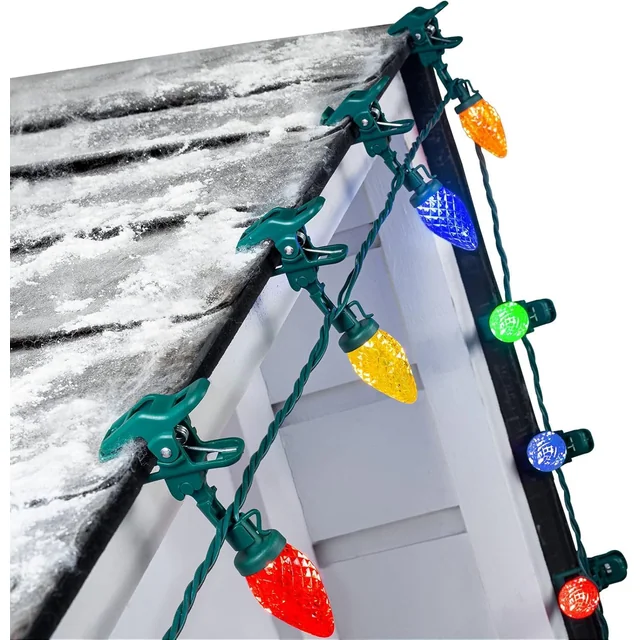 Minetom C9 LED Christmas Lights Outdoor, 81 Feet 100 LED C9 String Lights