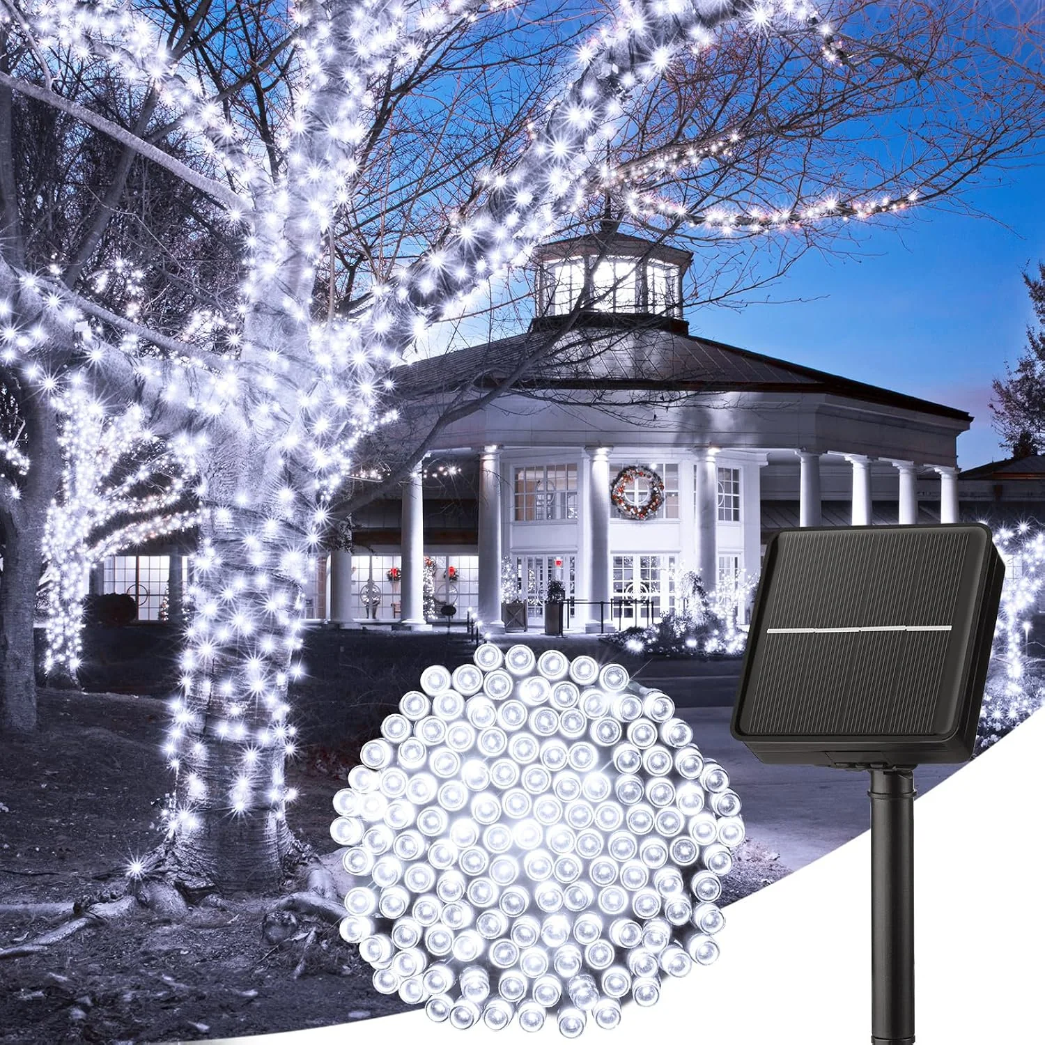 Minetom Solar Halloween Lights Outdoor, Pure White, 40 FT 1Pack, photo 16