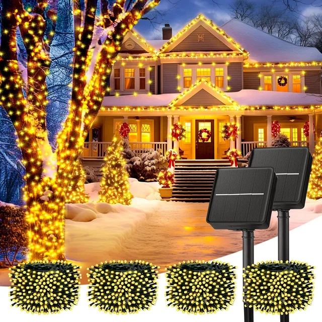 Minetom Solar Christmas Lights Outdoor Waterproof