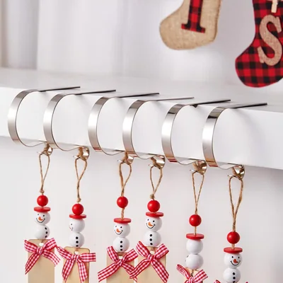 Minetom Christmas Stocking Holders for Mantle Set, Non-Slip Adjustable Mantle Stocking Holders, thumbnail 2