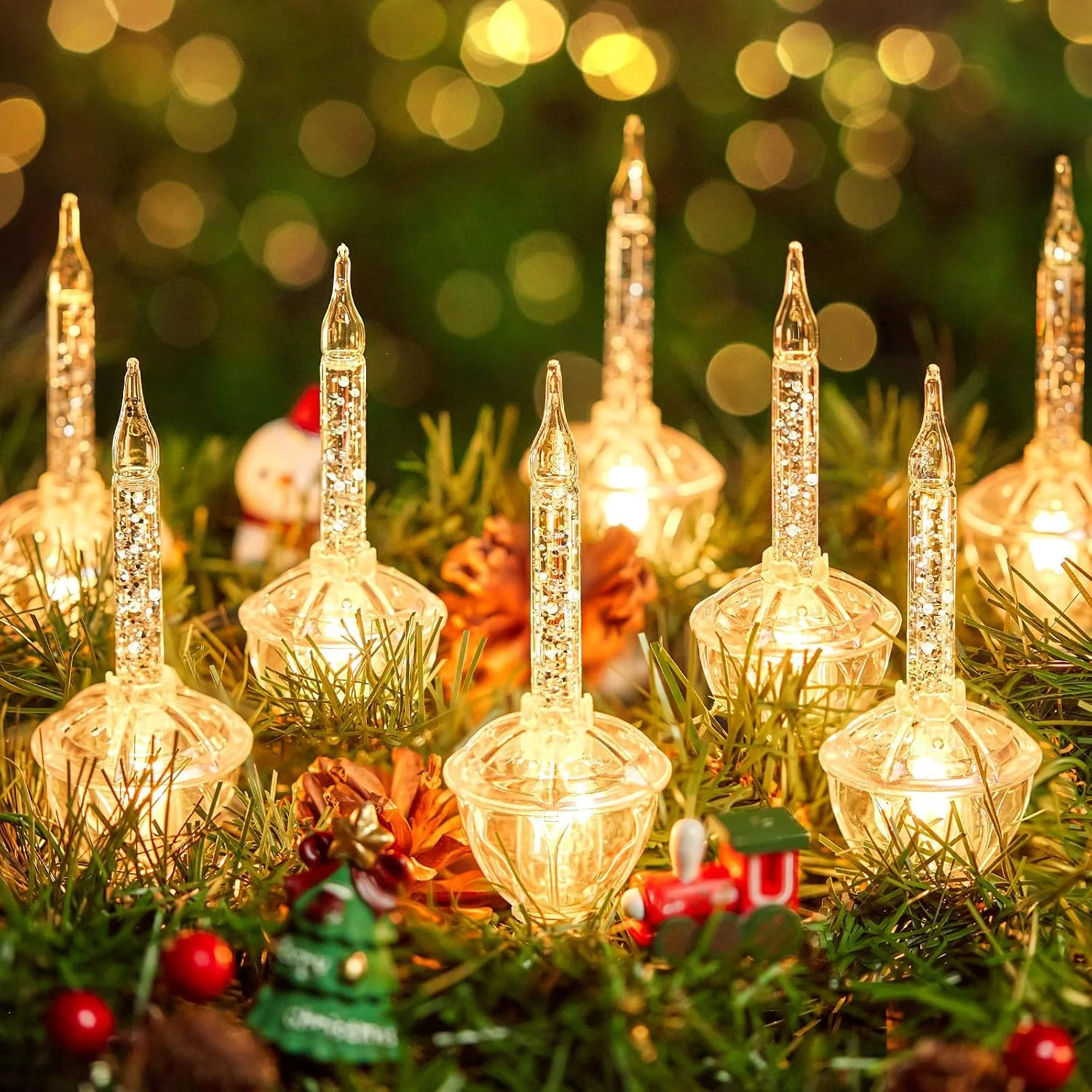 Minetom 2 Pack Bubble Lights for Christmas Tree, Total 18FT Vintage String Light, photo 1