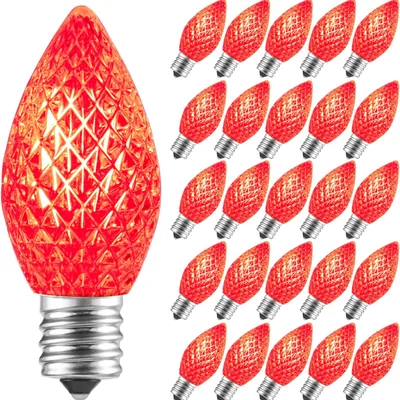Minetom 25 Pack C7 LED Christmas Lights Bulbs, thumbnail 5