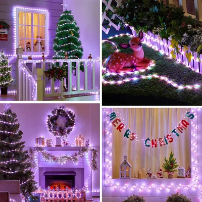 Minetom Christmas Lights Outdoor, 66FT 400 LED Candy Cane Rope Light Outdoor, thumbnail 2