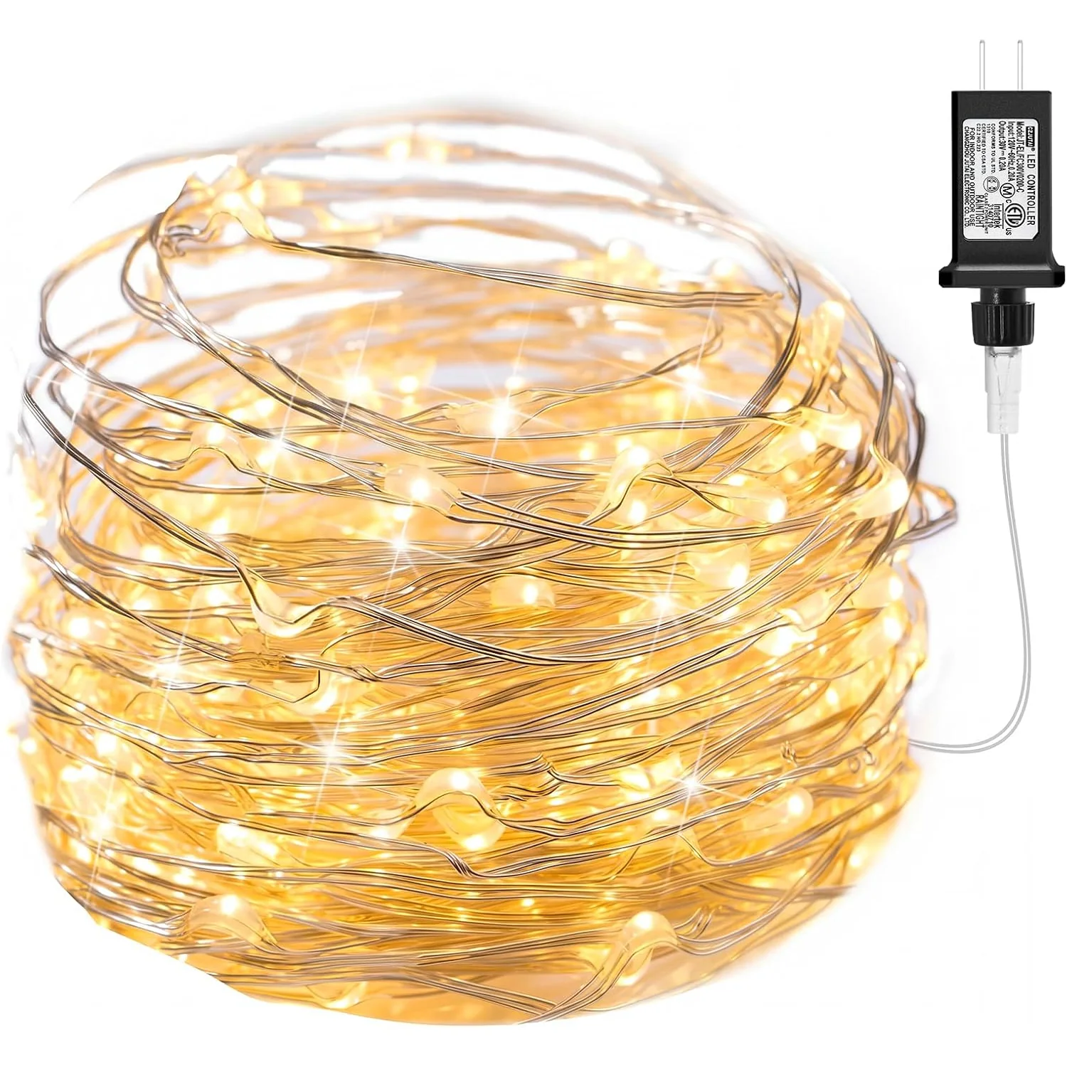 Minetom Fairy Lights Plug, Warm White, 100 LEDs, photo 7