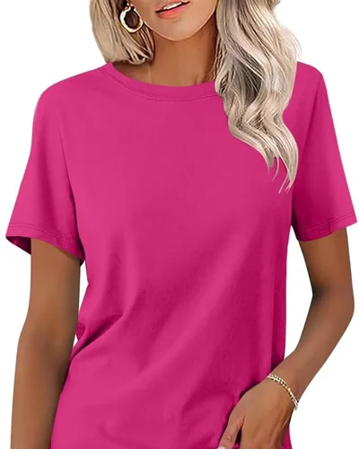Minetom Womens Color Block T Shirts Short Sleeve Tops Summer Tees, thumbnail 26