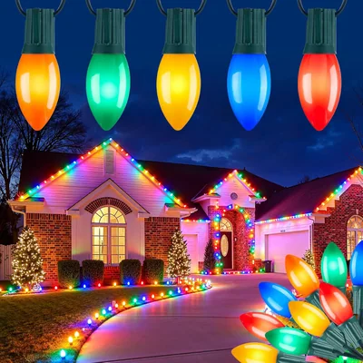 Minetom 200FT Vintage C9 Christmas Lights, thumbnail 1