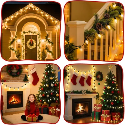 Minetom C9 Clear Christmas String Lights, thumbnail 2