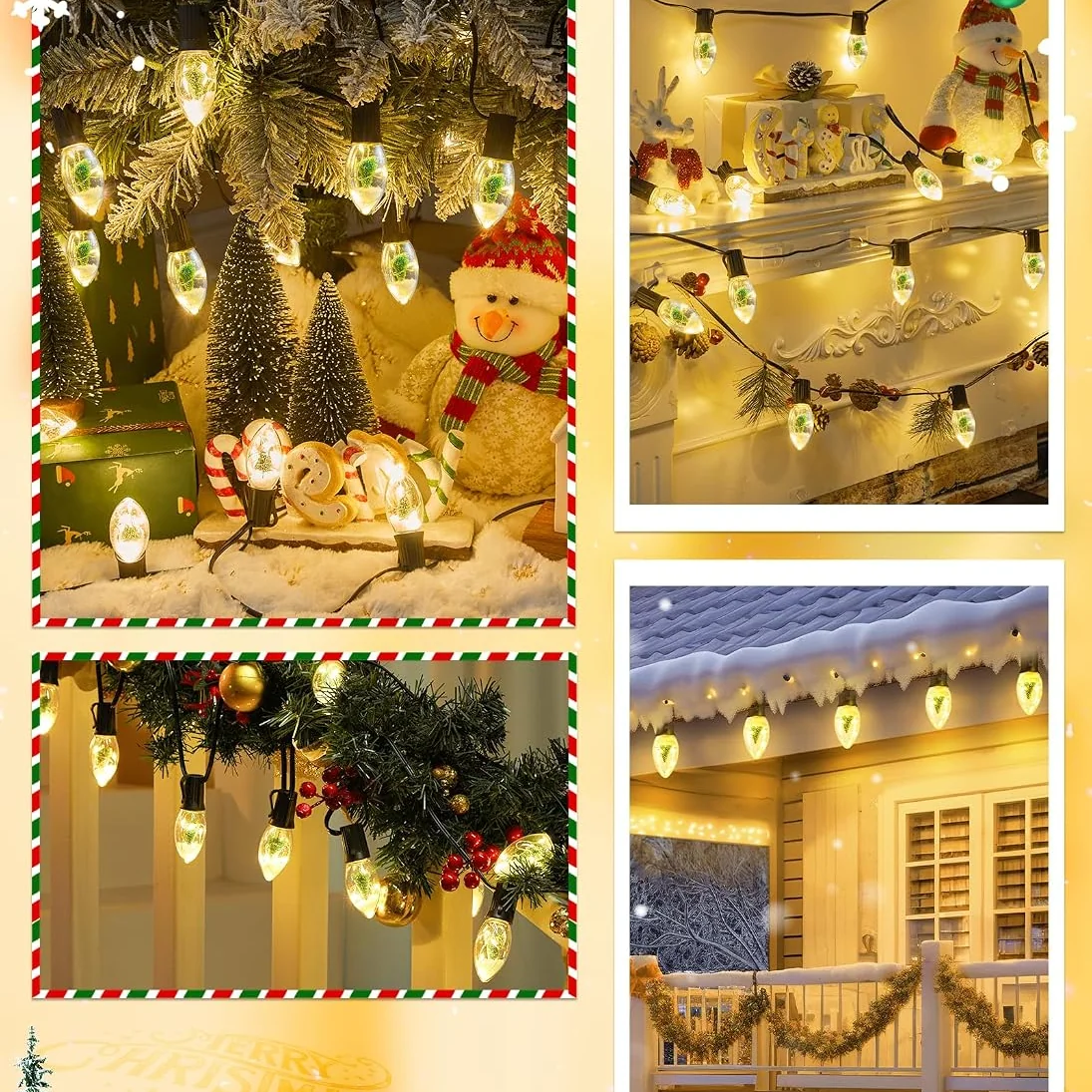 Minetom C9 LED Christmas Lights Outdoor, 25 Ft C9 String Lights with 20 Shatterproof, photo 2