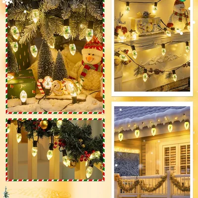 Minetom C9 LED Christmas Lights Outdoor, 25 Ft C9 String Lights with 20 Shatterproof, thumbnail 2