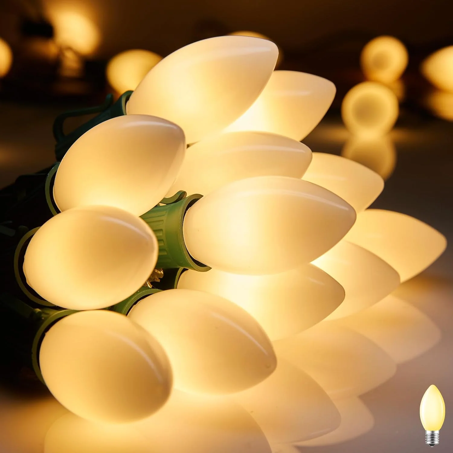 Minetom 50Ft Christmas Lights Outdoor, Warm White, 50FT, photo 8