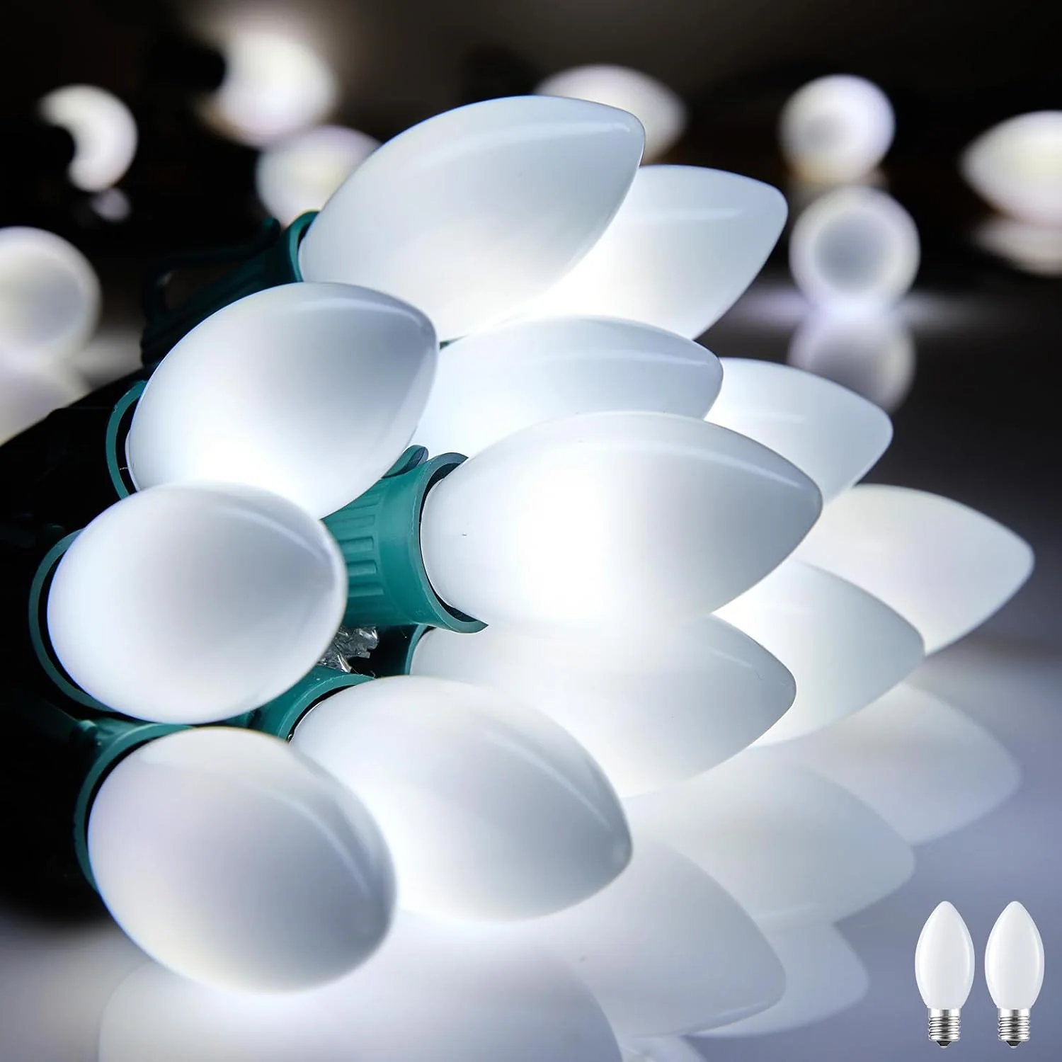 Minetom 50Ft Christmas Lights Outdoor, Pure White, 50FT, photo 10