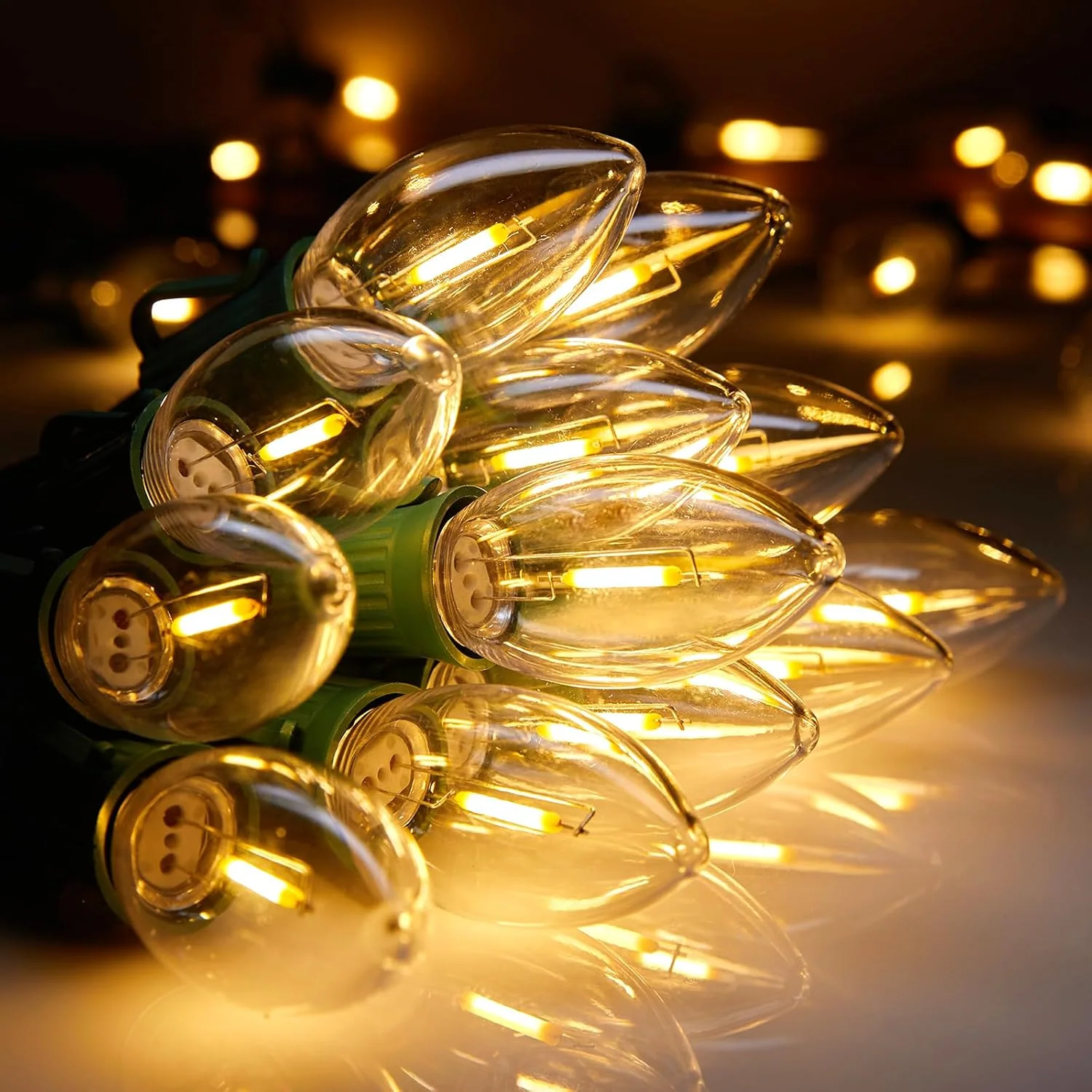 Minetom 50Ft Christmas Lights Outdoor, Clear Warm White, 150FT, photo 12