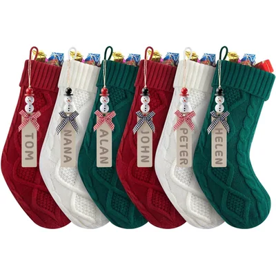 Minetom Personalized Christmas Stockings, 18 Inches Hanging Stockings with DIY, thumbnail 5