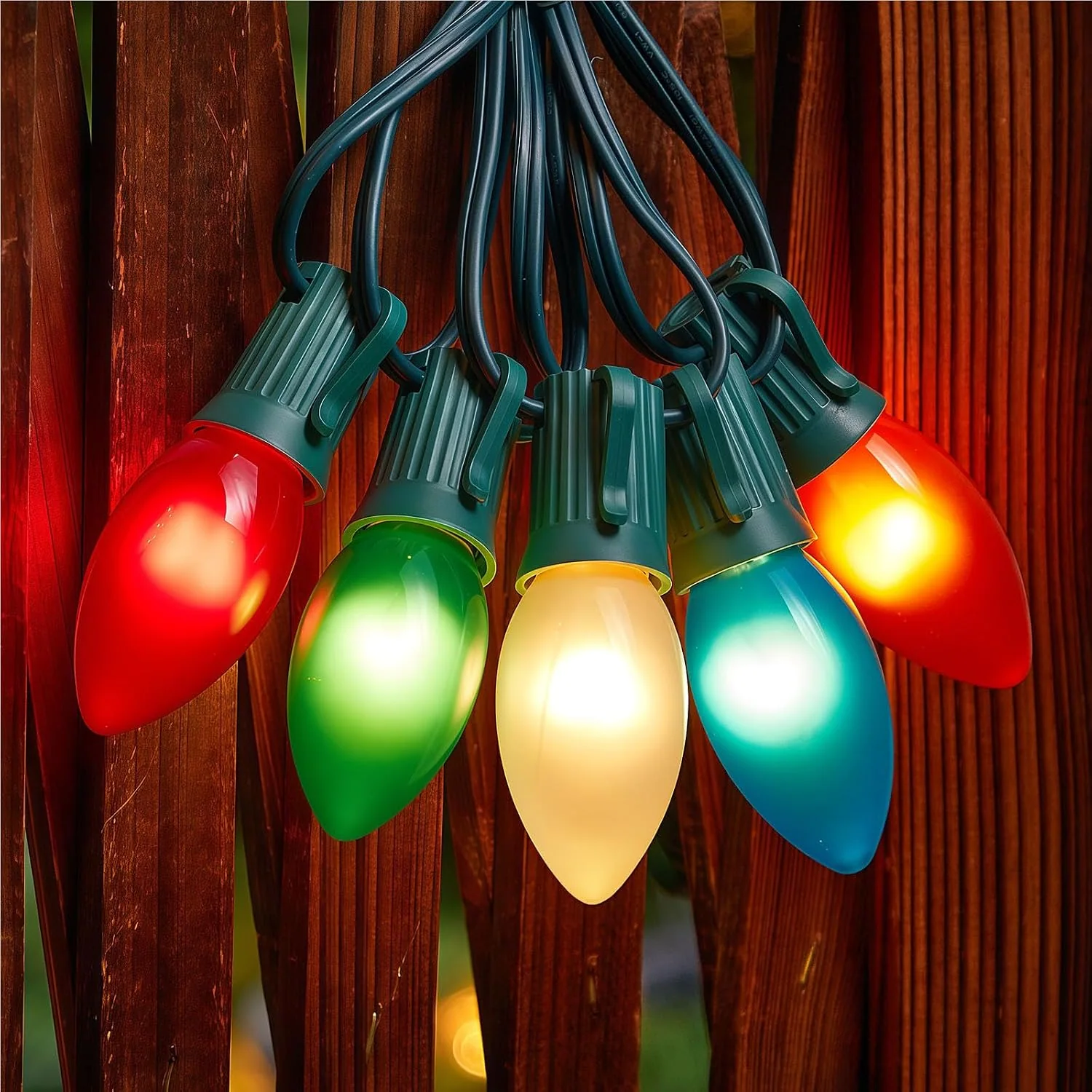 Minetom C9 Christmas Lights Outdoor, 100Feet Vintage Christmas String Lights, photo 1
