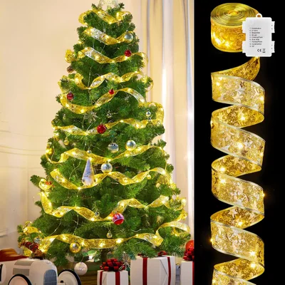 Minetom Christmas Tree Ribbon String Lights, thumbnail 5