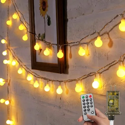 Minetom 66 Feet 200 Led Globe Ball String Lights, thumbnail 4