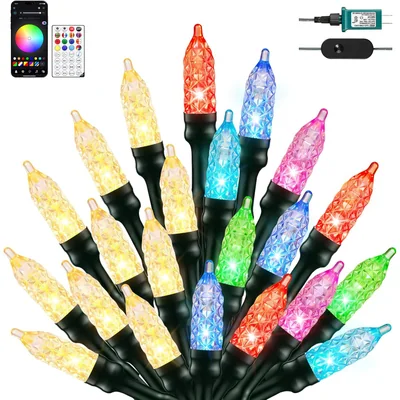 Minetom RGB Color Changing Smart LED Christmas String Lights 100 Count 33Ft, thumbnail 1