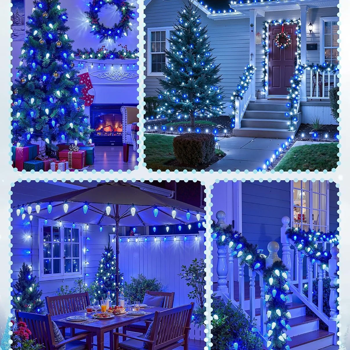 Minetom C9 LED Christmas Lights Outdoor with 100 Spring Clips, photo 1