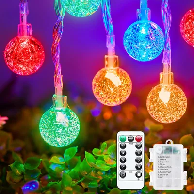Minetom 33ft Plug in Star String Lights with Remote and Timer, thumbnail 4