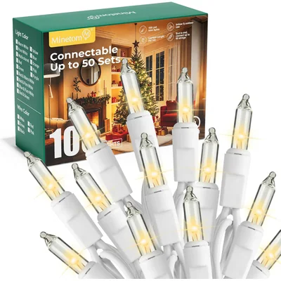 Minetom LED Clear Christmas String Lights, thumbnail 8
