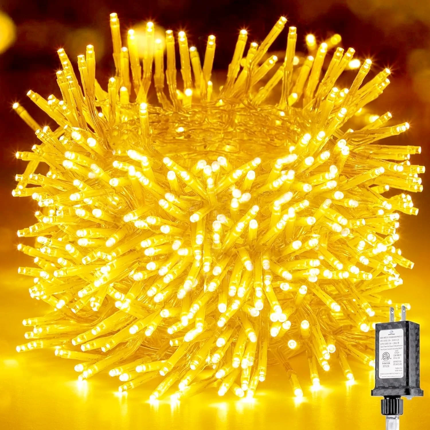 Minetom Christmas Lights Outdoor Cluster Lights, Warm White, 10FT 200LED, photo 3