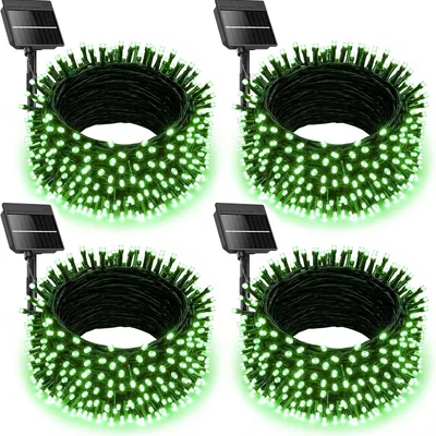Minetom Solar Christmas Lights Outdoor, 4 Pack 157FT 400 LED String Lights, thumbnail 1