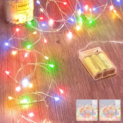 Minetom Fairy Lights Battery Operated, Twinkle String Lights 5ft 60LED, thumbnail 4