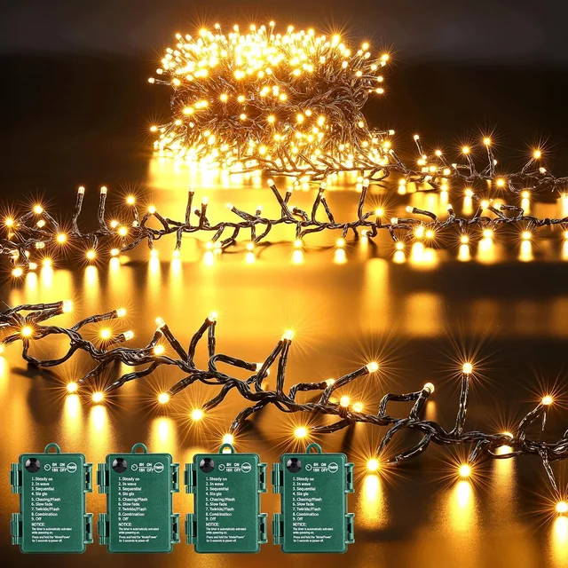 Minetom Battery Operated Christmas Lights Outdoor