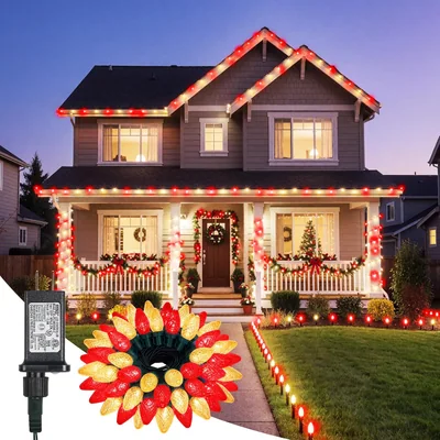Minetom C9 Christmas Lights Outdoor, 85FT 110LED String Lights with 8 Lighting, thumbnail 5