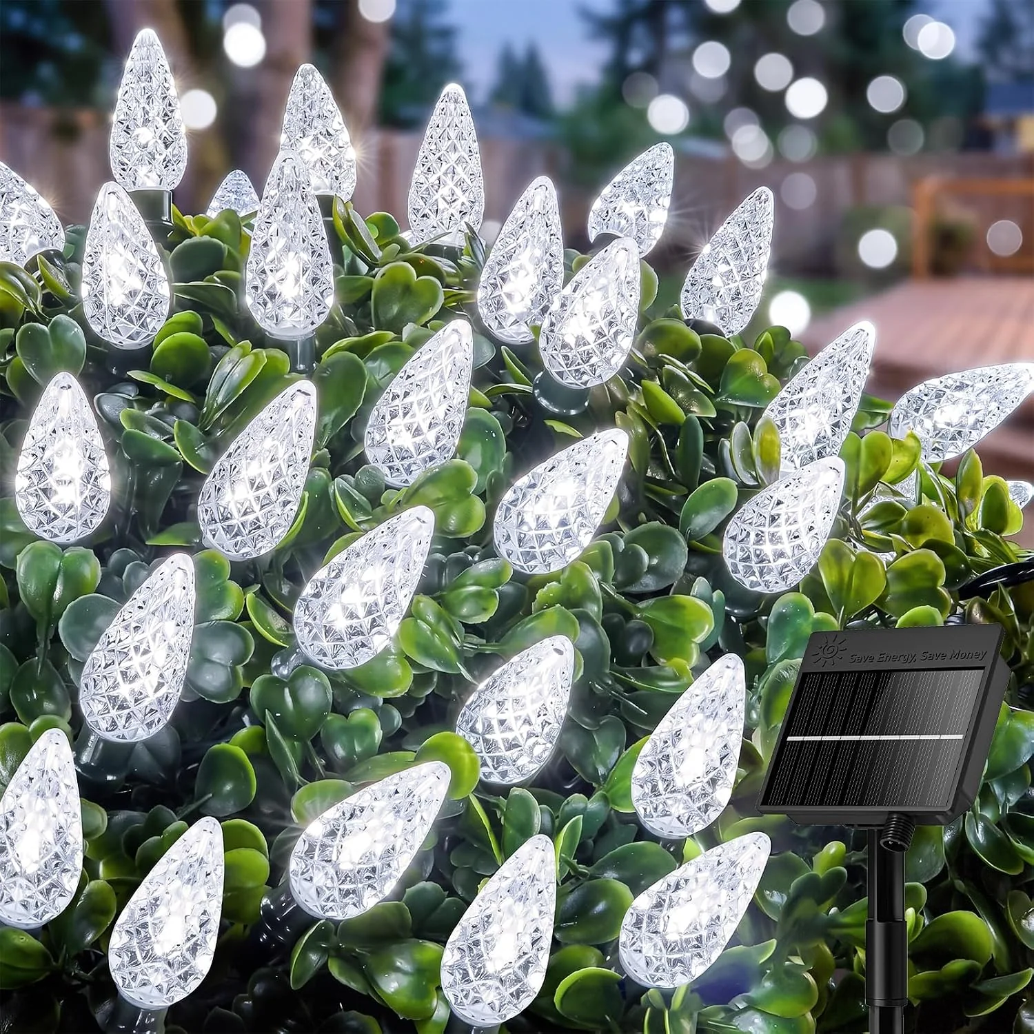 Minetom C6 Solar Christmas Lights, Pure White, 50LEDs, photo 3