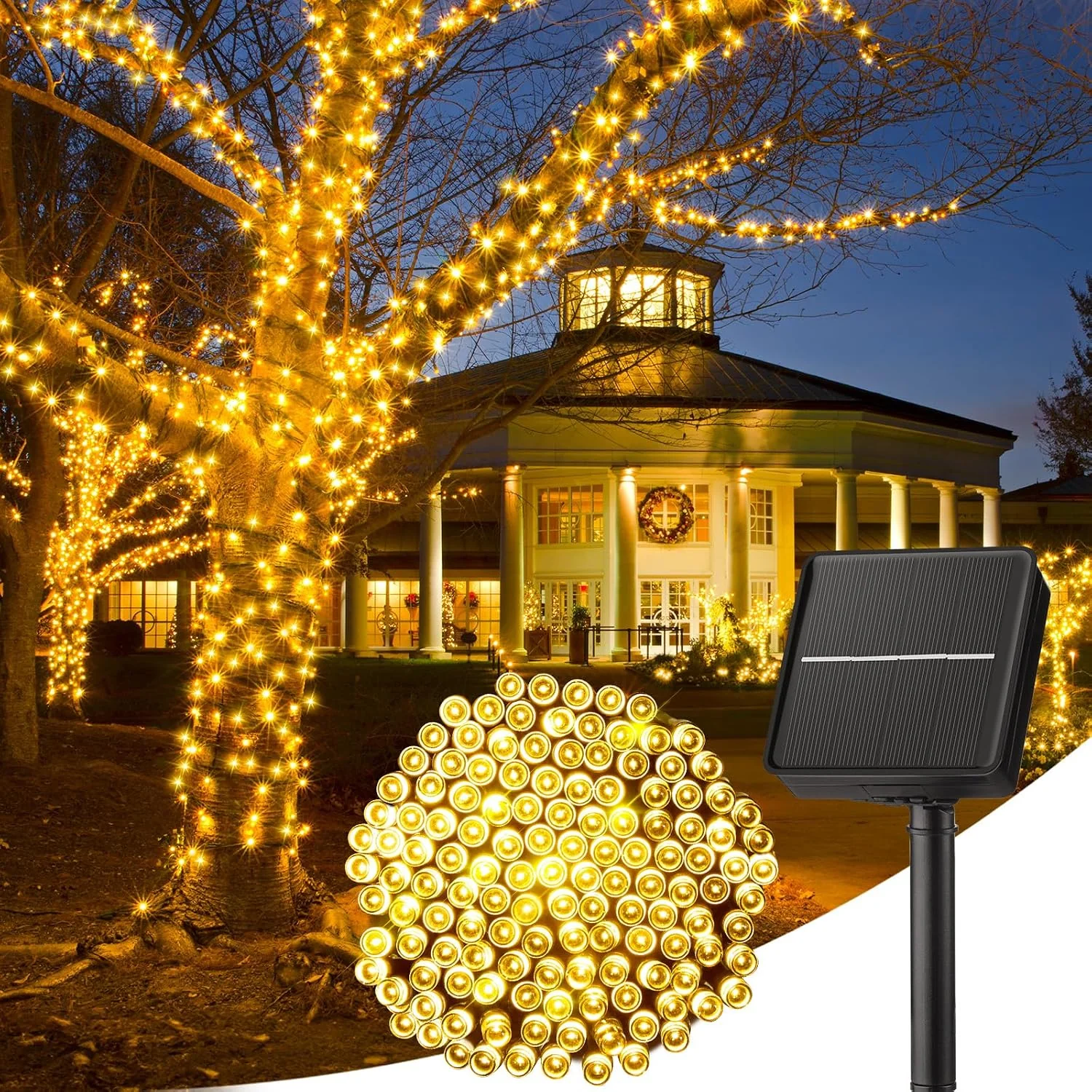 Minetom Solar Halloween Lights Outdoor, Warm White, 40 FT 1Pack, photo 5