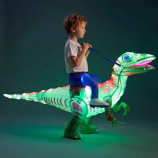 Minetom Halloween Light-Up Inflatable Dinosaur Costume For Kids