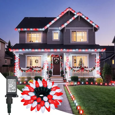 Minetom C9 Christmas Lights Outdoor, 85FT 110LED String Lights with 8 Lighting, thumbnail 6