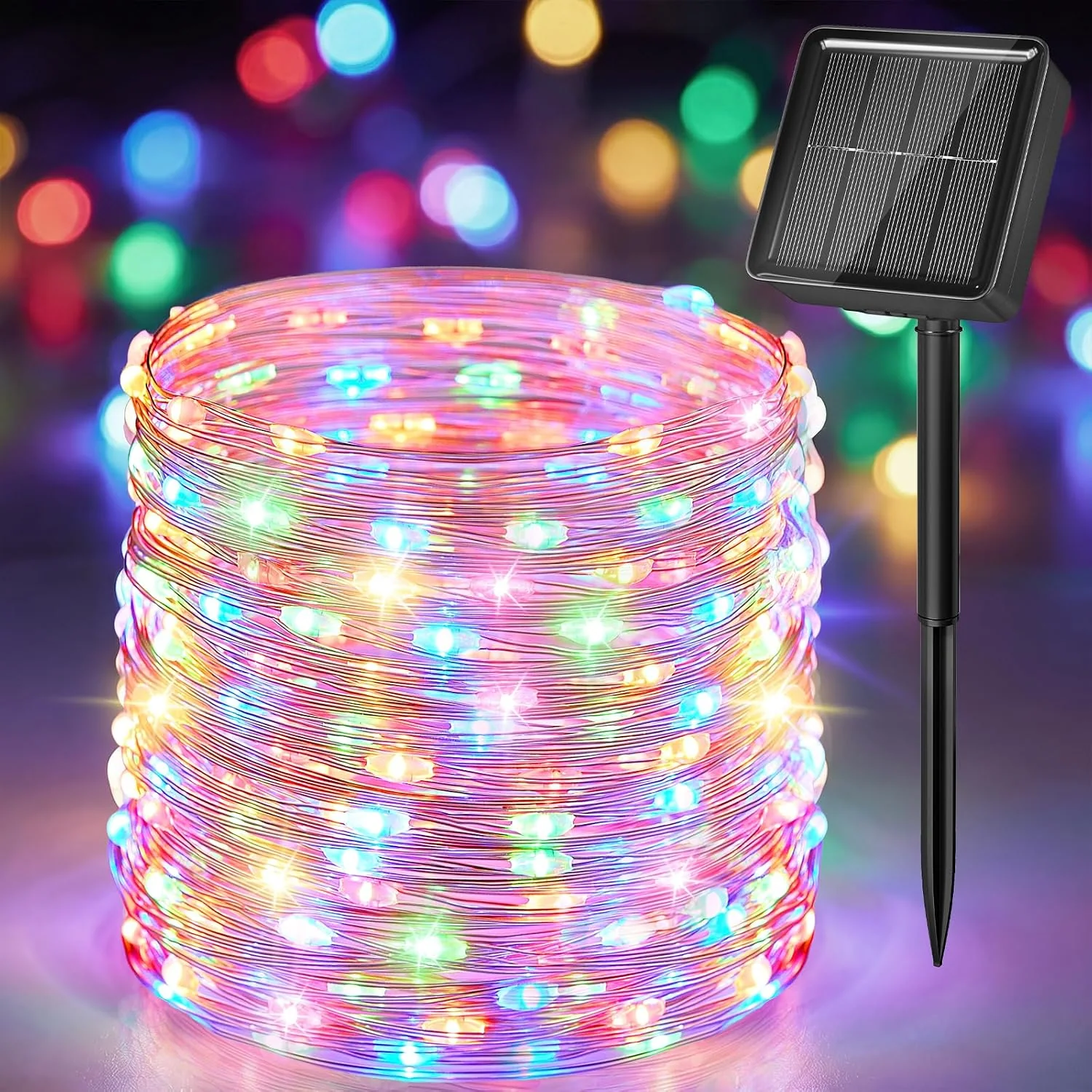 Minetom Solar String Lights for Outside, Multicolor, 1 Pack, photo 1