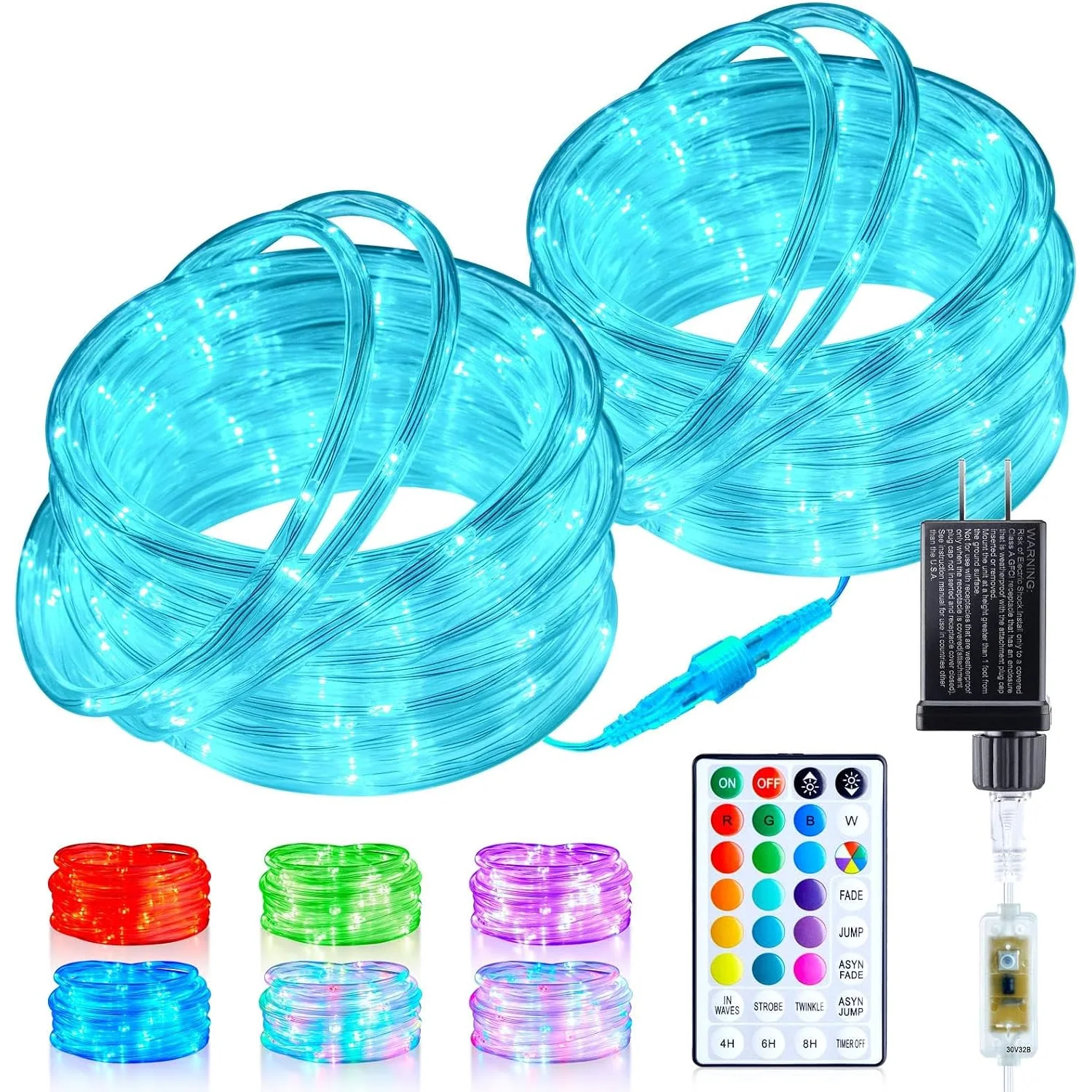 Minetom Color Changing Rope Lights Outdoor, 66 FT, photo 5