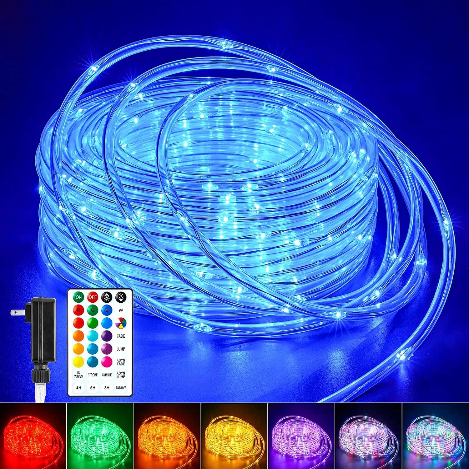 Minetom Color Changing Rope Lights Outdoor, 72 FT, photo 4