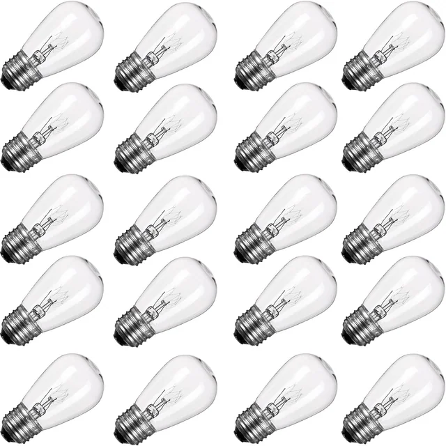 Minetom S14 Incandescent Edison Light Bulbs, 20 Pack 11W